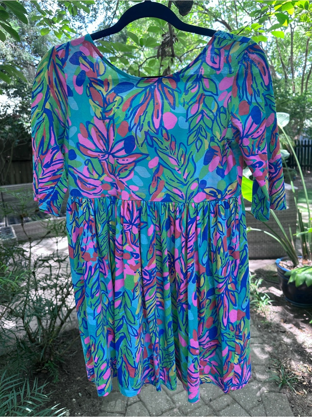 Lilly Pulitzer Teal & Pink Tropical Romper